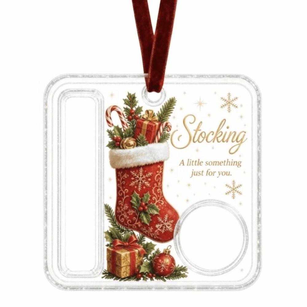 50pcs Nutcracker Design Acrylic Cash Ornament Portable Size Xmas Candy Storage Hanging Kids Gifts