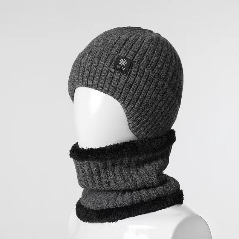 Winter Hat, Men's, Winter Warm Ear Protection Hat, Thick Knitted Yarn Hat, Winter Cycling Hat, Unisex