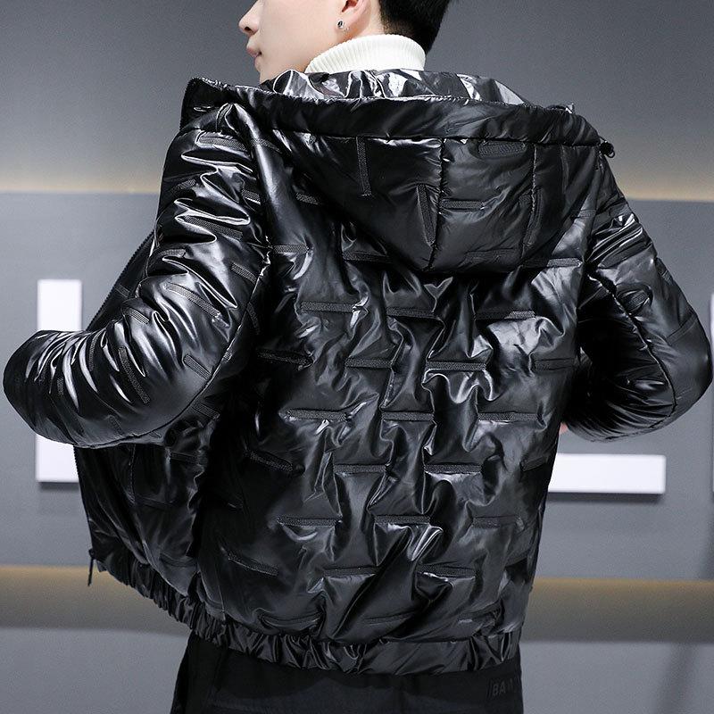 

2025 Пуховик Мужской Пух Белой Утки Капюшон Уличный Досуг Пара Рабочая Одежда Утолщенный Теплый Свободный Универсальный 5XL чёрный