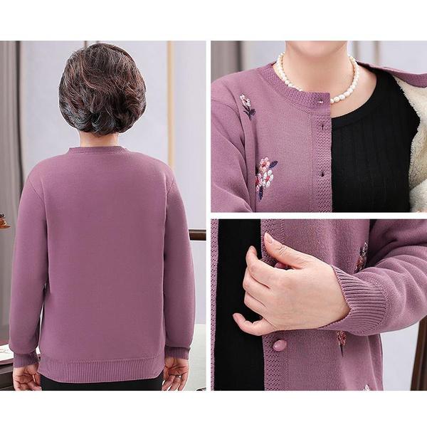 Cardigans Plus Size Grandma Knitting Sweater New Middle-aged and Old Women Sweater Cardigan