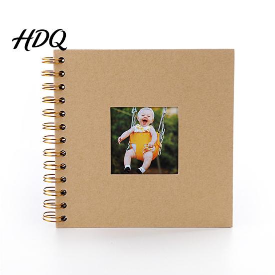 Small Photo Album Album 6 Inch Baby Memory Book Mini Scrapbook for Kids with Stickers & Decorative Compact Borders DIY First Year Milestone