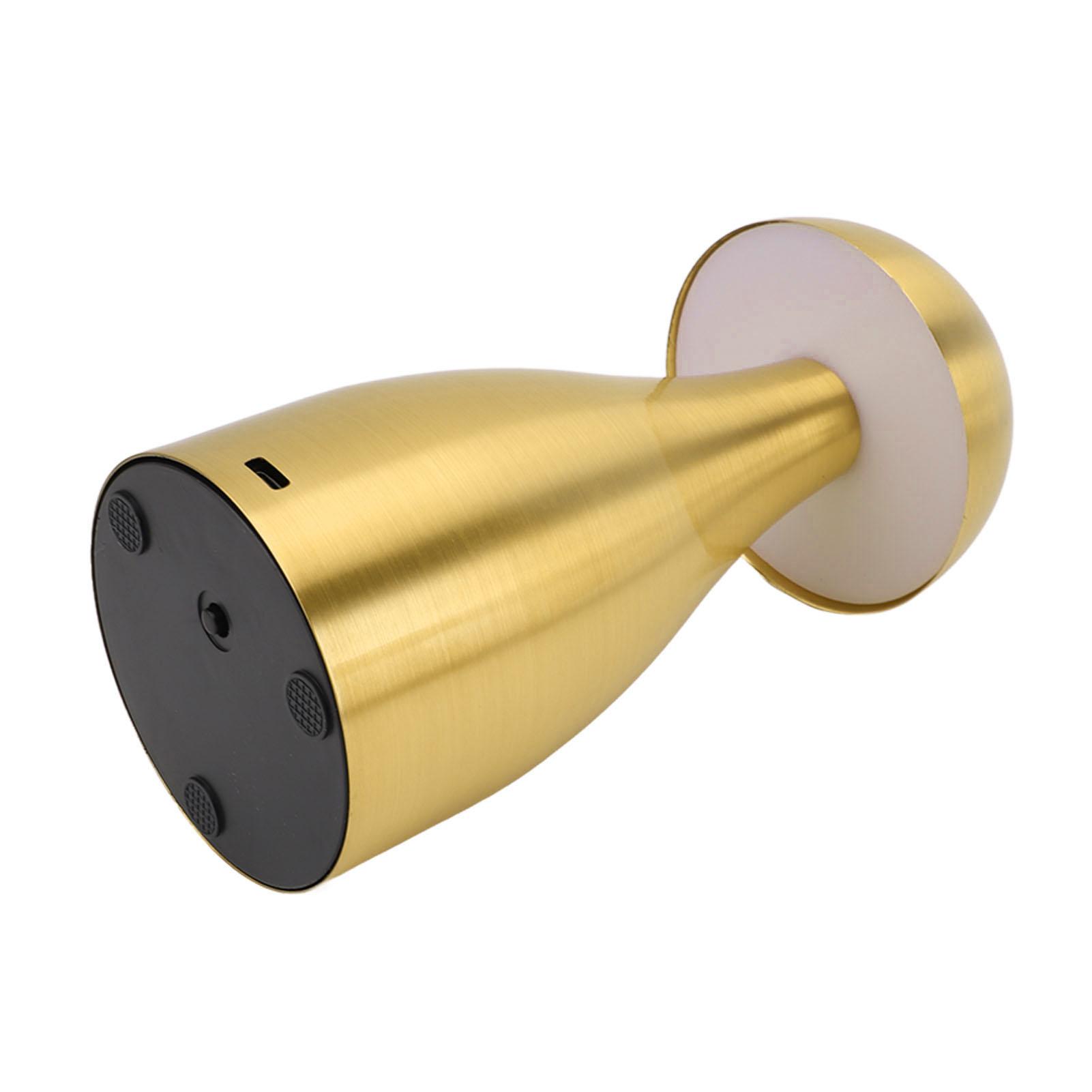 

Металлическая настольная лампа-гриб с диммированием, декор в виде гриба, ночник, беспроводная перезаряжаемая прикроватная лампа для детей, для кормления золотой