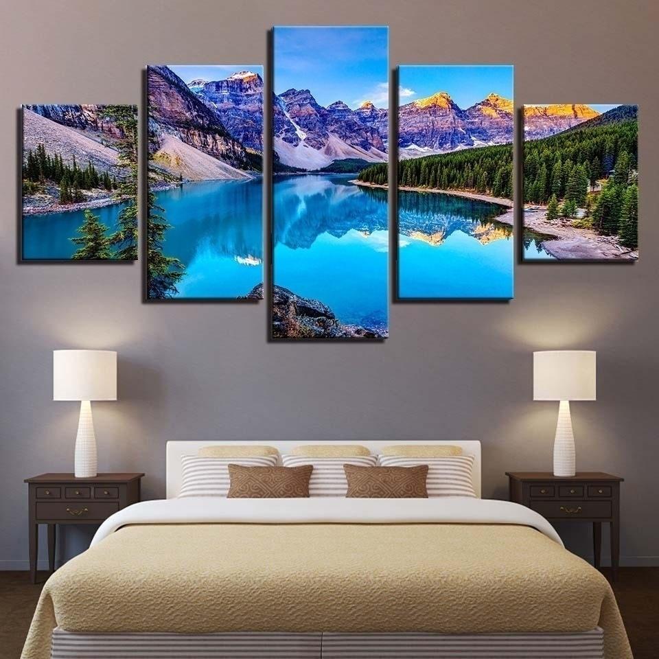 CXHOSTENT Lavendel Feld Leinwand Bild 45x90cm - Lila Blumen Wanddekoration