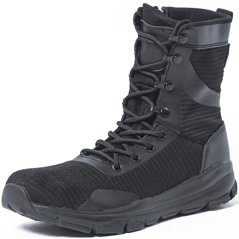 

Outdoor Desert Breathable Combat Boots Mesh Ultra Light Zipper Security Shoes Men s Lightweight Training Hiking 47