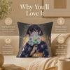 Anime K-Komi Can't CommunicateS Cushion Cover Double-Sided Printed Pillow Cover Hypoallergenic Dust-Mite Proof
