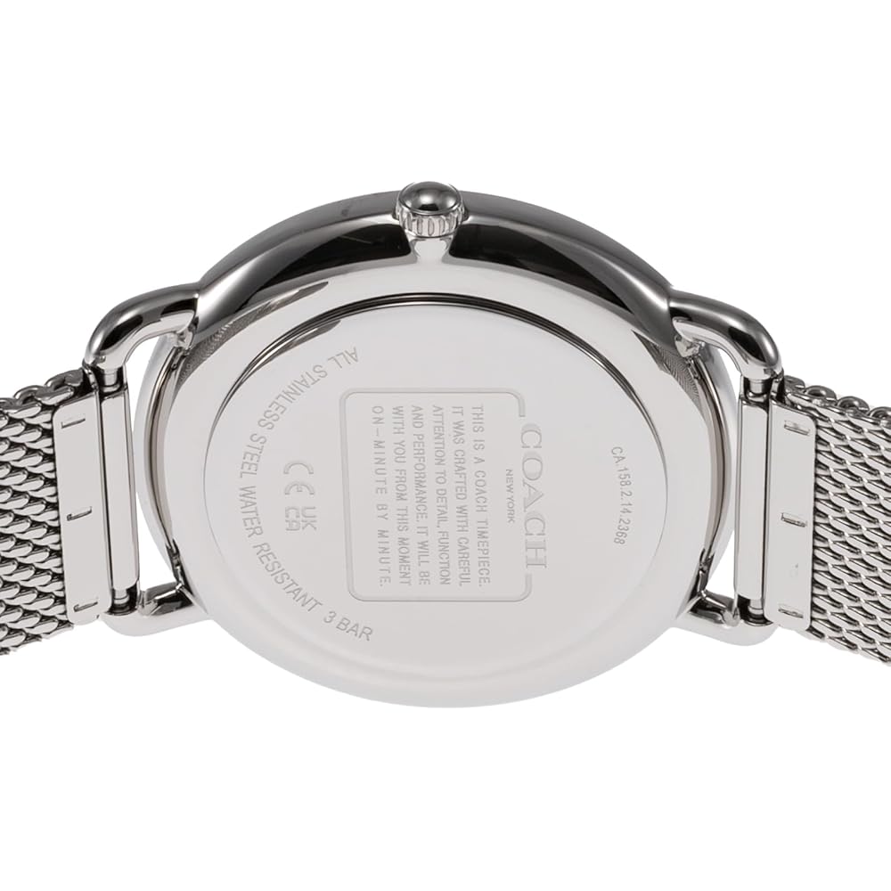 COACH Men's Silver Watch, Blue Dial, Quartz Movement, Water Resistant, 14602652 [Parallel Import]