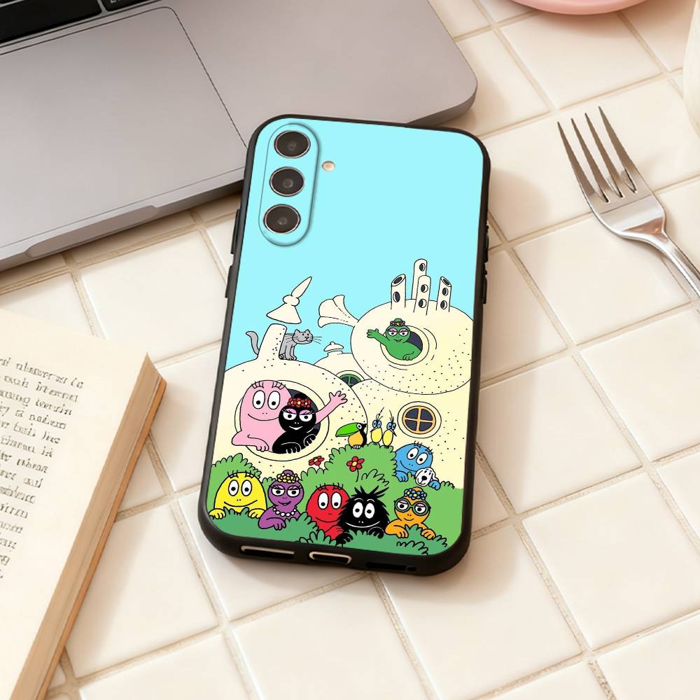 Les B-Barbapapa Family Phone Case For Samsung Galaxy A73,A72,A71,A70,A53,A52,A51,Others Soft Black Shell