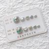 J42 Rhinestone Glitter Toenail Art Patches - Handmade, Colorful, Wearable Light-Cured Fake Toenails