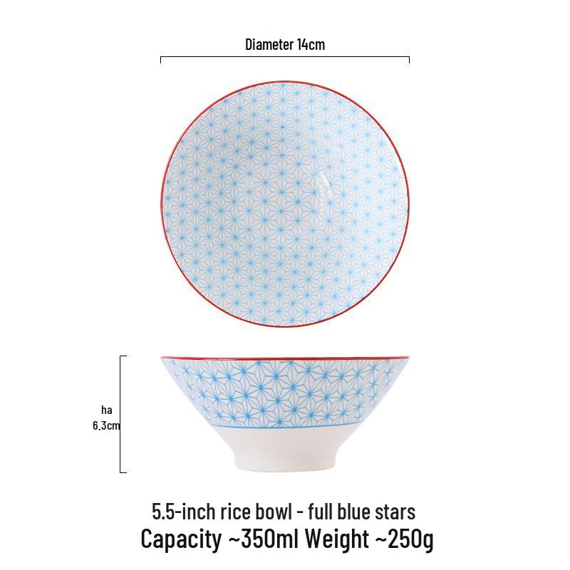 5.5-Inch Nordic Ceramic Bowl for Soup, Dessert, Ice Cream, and Rice