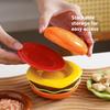 Stackable Hamburger Plate Set Burger 6 Layers Mini Dinner Plate High Value Bone Spit Plate Funny Sauce Containers Table Decor