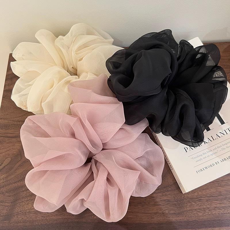 Weiche Romantische Haargummis für Damen Einzigartige Rüsche Elegant Organza Chiffon Elastische Haarbänder Charme Schönheit Mädchen Haarschmuck