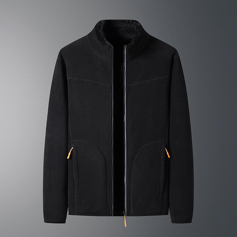 Couple Style Double-sided Coral Fleece Jacket for Both Men and Women, Winter Cotton Jacket for Warmth, Outerwear for Both Inside and Outside, Top