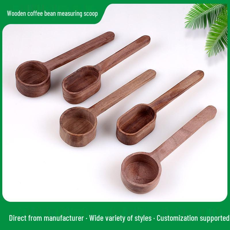 Wooden Coffee Measuring Spoon 8g/10g - Black Walnut & Beech, Long/Short Handle
