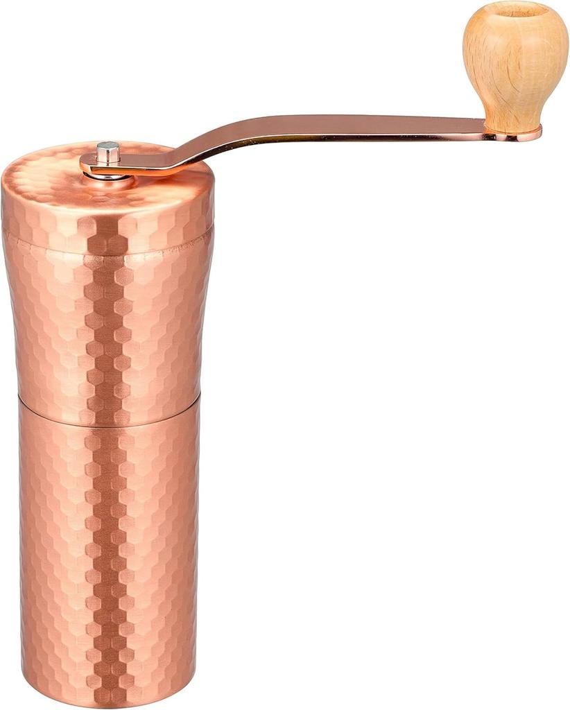 Kawasaki Synthetic Resin Hand Grinder MILLU Copper Coffee Grinder Hammered Made In Japan MI-034
