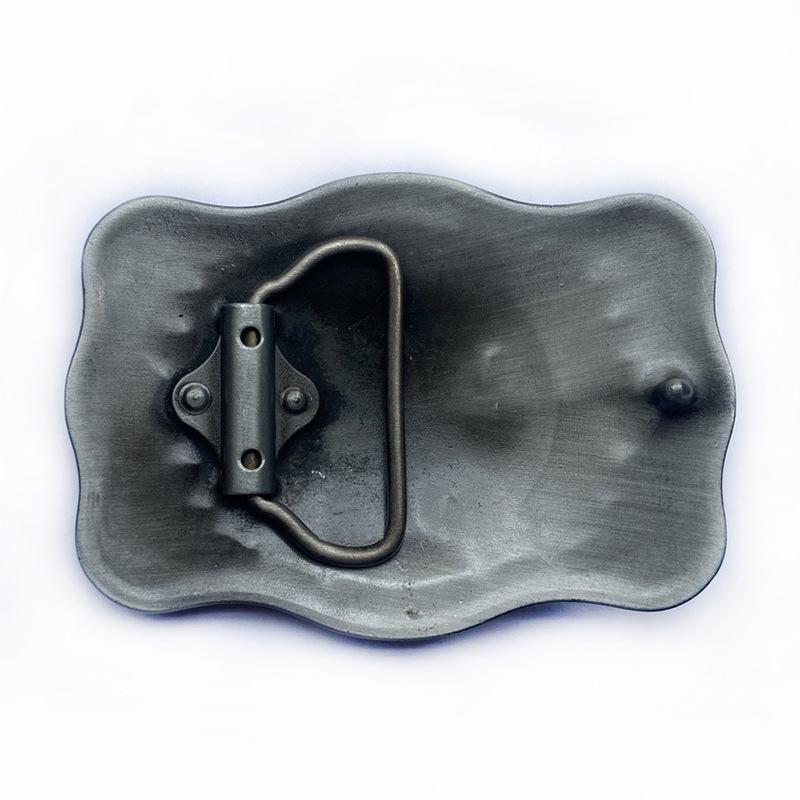 Black Skull Letter Smooth Belt Buckle - Fashionable European & American Style