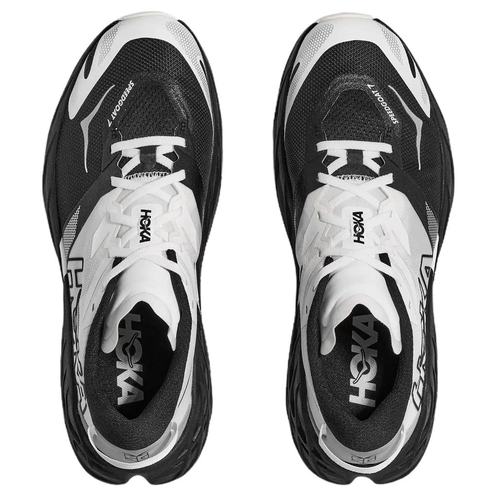 HOKA One One SPEEDGOAT 7 Trail Running Shoes Women's Black White 1171929-BWHT