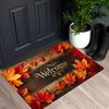 Larch Welcomes Entrance Door Carpet, Crystal Velvet Bathroom Floor Mats,Rug For Bedroom,Farm Autumn Decoration Carpet
