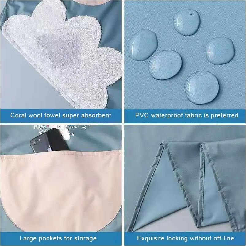 Ruční otírání Kuchyňská zástěra pro domácnost, vaření, olejotěsná, nepromokavá, pro muže i ženy, pro dospělé, v pase, módní kávové kombinézy, otírání rukou