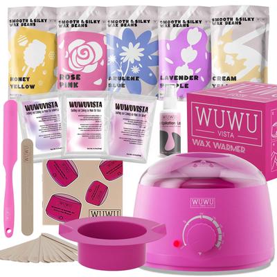 Kit de regalo perfecto para Halloween:, kit de depilación con cera dura para cuerpo completo, rostro, axilas, bikini y piel sensible para mujeres y hombres.(23 artículos)