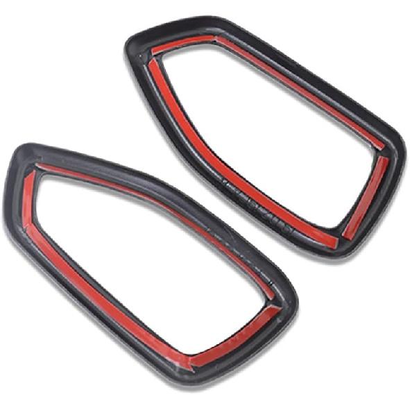 Kadore for 2019-2023 Hyundai Santa Fe Carbon Fiber Style Center Side Air Condition Vents Outlet Cover Trim 3-pc