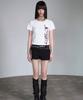 PRENDA Prenda Diagonal Henley Neck Short Sleeve White