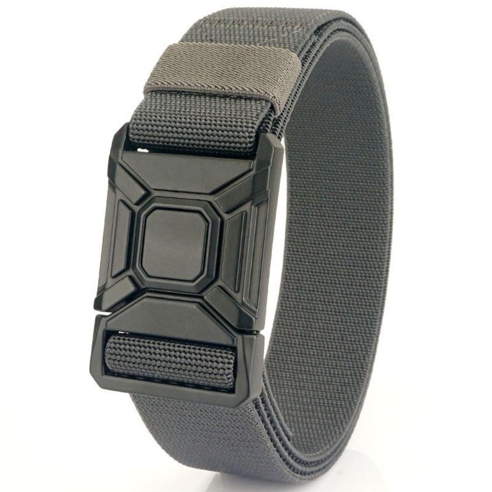 Luxury Brand Design Nylon Braided Belt Quick Release Plastic Fastener Waist Belt