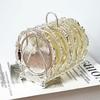 Metal Tray Round Sauce Dish Jewelry Storage Plate Snack Display Bowl Home Table Decoration Cake Dessert Organizer Container