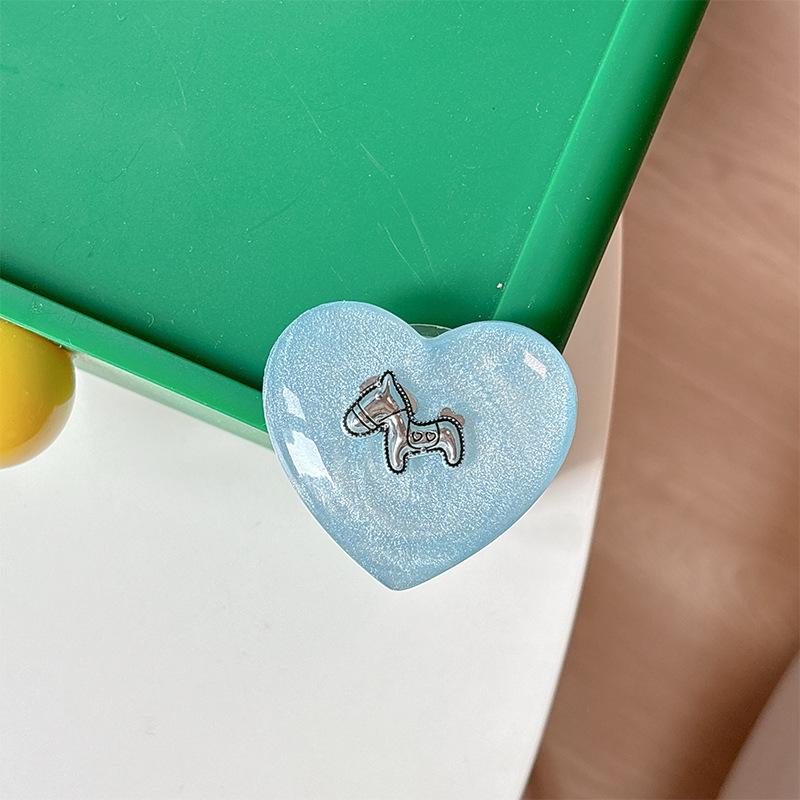 Creative Desktop Phone Airbag Holder Wind Paste Magnetic Glitter Heart Ring Girl Small Fresh