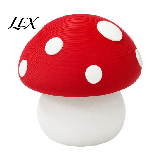 Desktop Clicker Ornament 3D Printed Mushroom Toy, Button Fidget Toy for PLA Stress Relief, Mini Finger Backpack Decoration Decompression