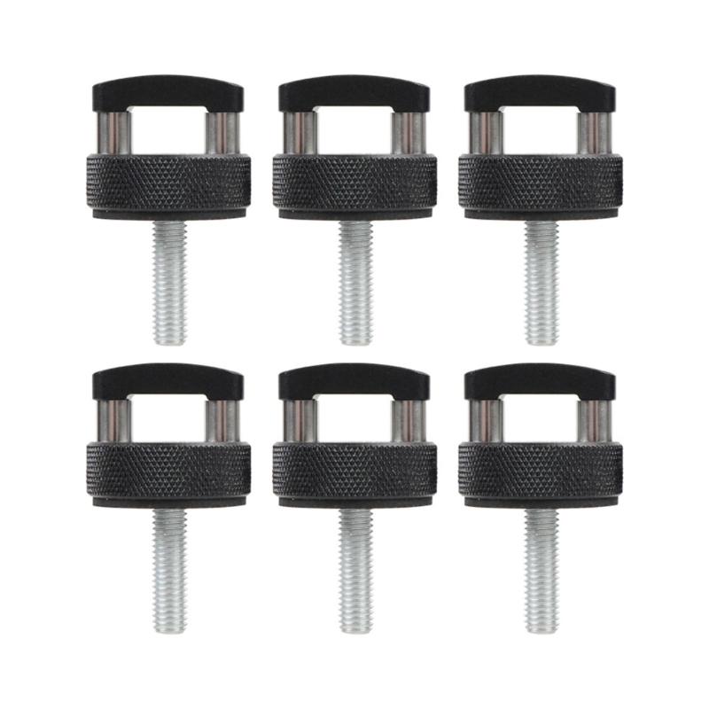 6pcs Rust Resistant Aluminum Hard Top Fastener Set Quick Release Thumb Screw With D Rings Suitable for Easy Installation