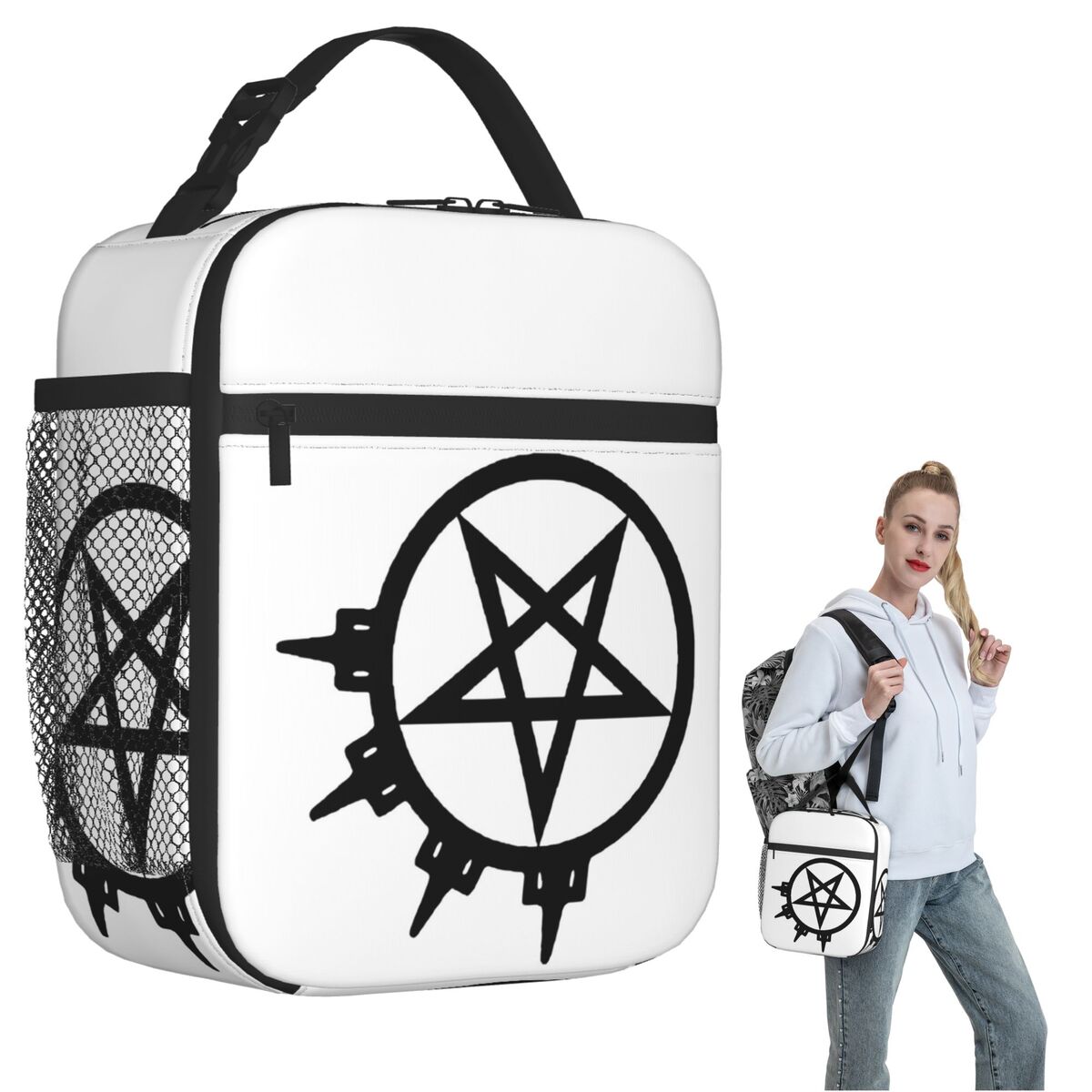 Arch Enemy Insulated Lunch Bag for Women Children Leakproof Food Boxes Thermal Lunch Box Tote One Size