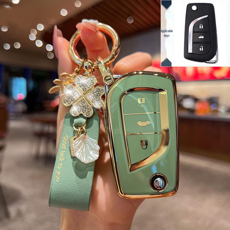 Toyota Key Cover for 23 Models: Highlander, 8th Gen Camry, RAV4, CHR - Dragon Asia Design Car Bag Buckle Shell