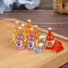 10Pcs 1:12 Dollhouse Miniature Resin Bottle Simulation Wine Bottle Model Doll House Accessories Kids Toys