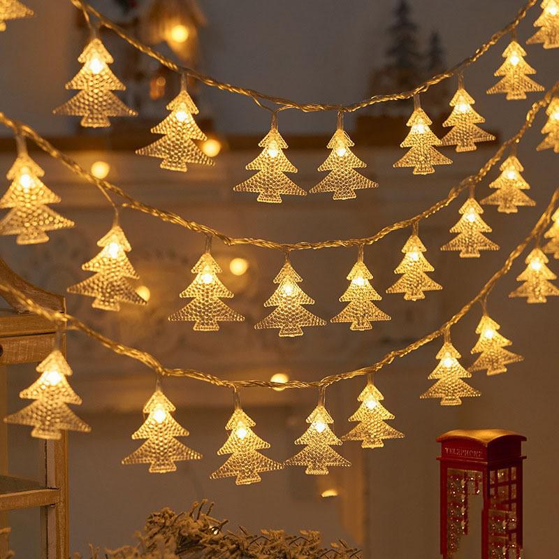 LED Snowflake Reindeer Star String Lights for Festive Room Decoration