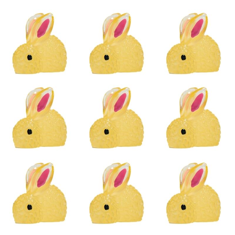 Pack of 500 Glow in the Dark Resin Rabbits Miniature Bunnies Figurines for Micros Landscape Decoration Craft Supplies