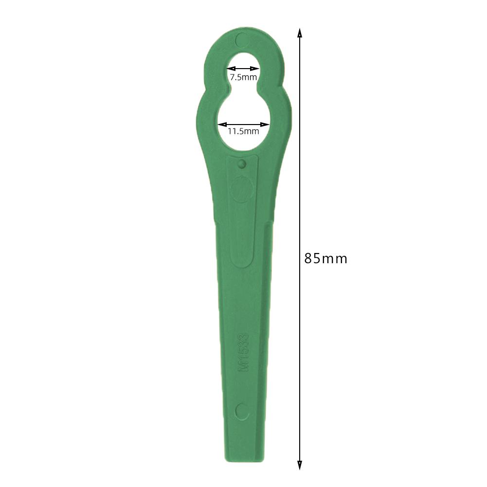 

90-300PCS Grass Trimmer Plastic Blade Replace Parts Brush Cutter Head Blades 85mm for Ferrex Aldi FAR 20-1 97699 2002706 FE220 120PCS зелений