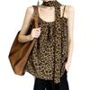 Pure desire style retro leopard print sling vest women's clothing summer new design hot girl streamer lazy beautiful top