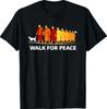 Retro Walk for Peace Monks with Aloka Dog Minimalist Zen Art T-Shirt