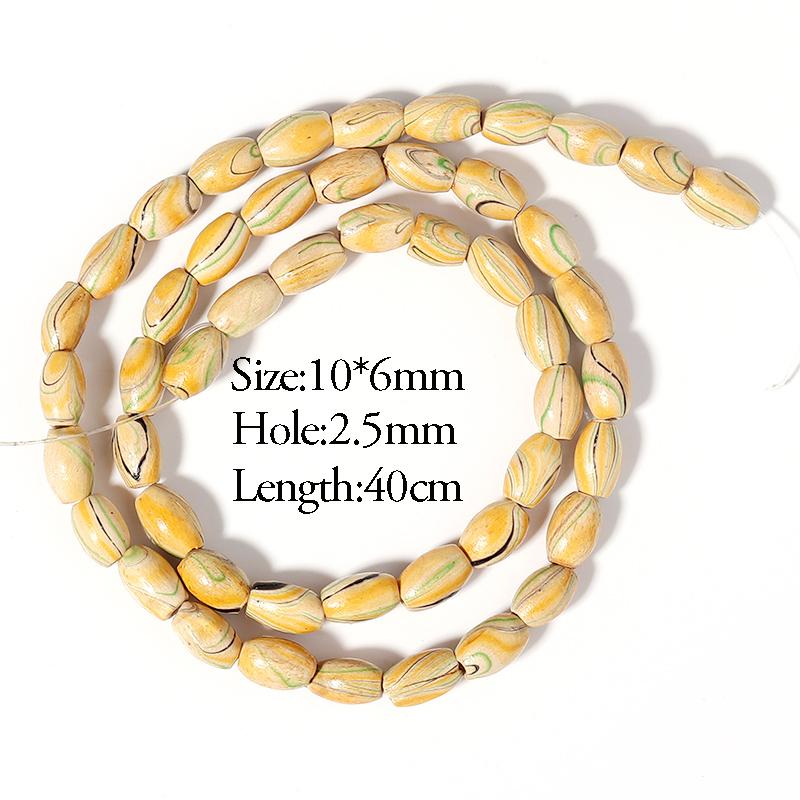 

1 String Oval Natural Wood Spacer Beads Flat Abacus Wooden Prayer Bead For Diy Bracelets Necklaces Jewelry Finding Supplies As Picture