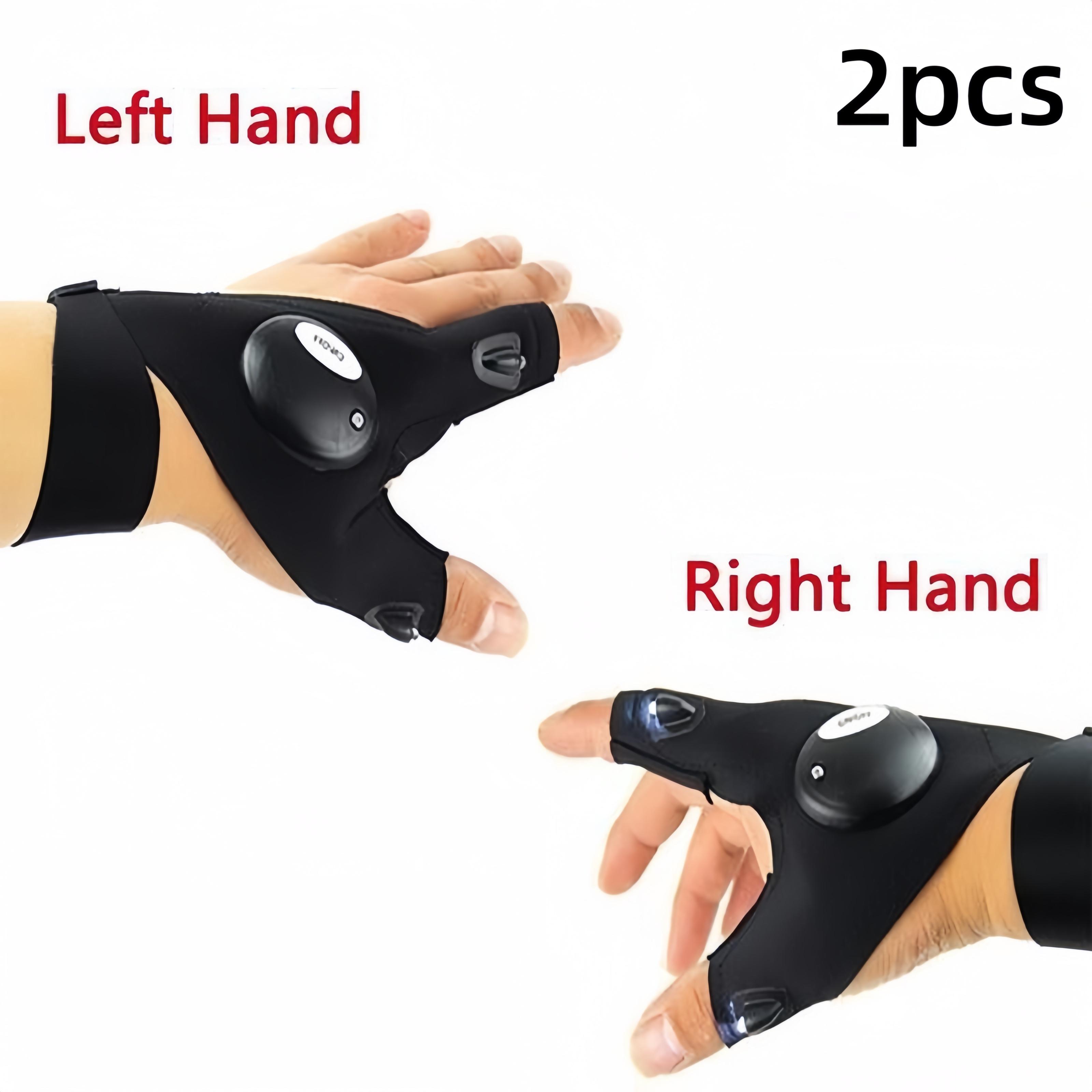 

2 шт., светодиодный фонарик, перчатки, подарки для мужчин, фонари громкой связи для рыбалки, кемпинга, пешего туризма, ремонта 2-pcs чёрный