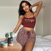 European & American Printed Camisole Shorts Set - New Style Slim-fit Sexy Home Wear