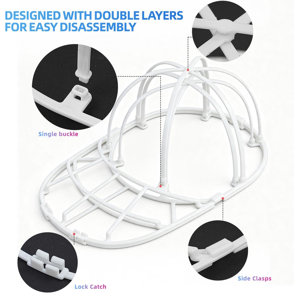 Baseball Cap Washer Frame Dual Layer Detachable Washing Machine Hat Cage Protector Cage