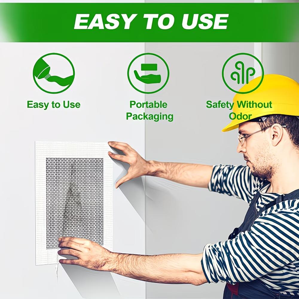 2/4pcs Wall Repair Patch, Wall Hole Repair Patch, Crack Light Hole Repair Patch Metal Repair Wallboard Material Set, Wall Repair