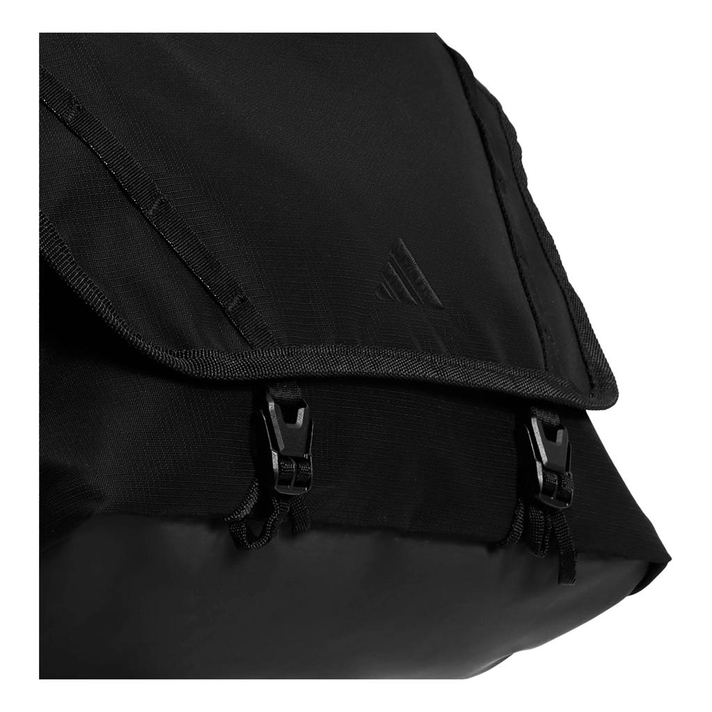 adidas Plaid Fabric Crossbody Bags Men's Black KR2588