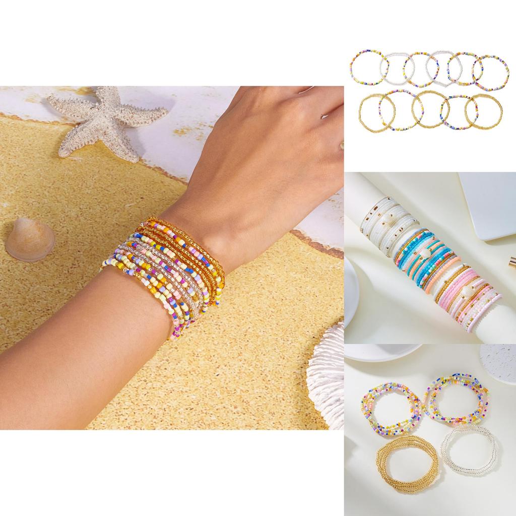 Minimalist Western Style Beaded Bracelets With Geometric Design For Women Gift