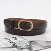 Womens Spring Simple Belt With Alloy Buckle For Everyday Jeans And Skirts