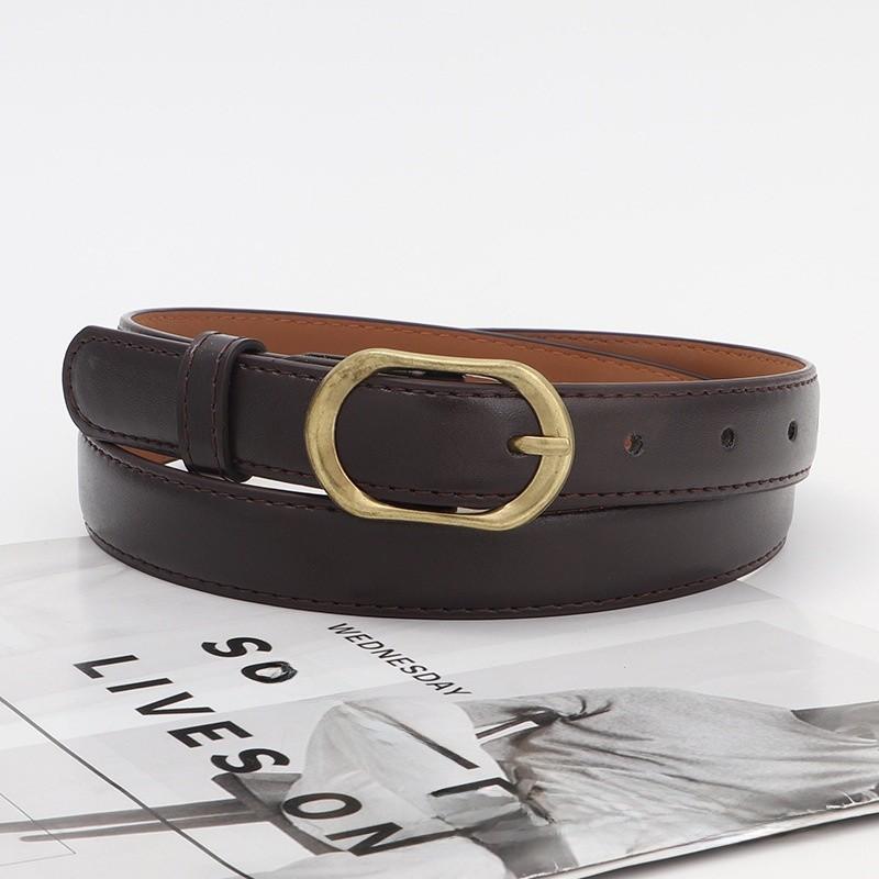 Womens Spring Simple Belt With Alloy Buckle For Everyday Jeans And Skirts