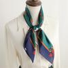 Vintage Peony Flower Silk Scarf Sunscreen Shawl Romantic Orchid Scarf Simulation Silk 71cm Square Scarf Professional Scarf Women