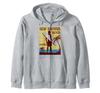 Retro Beach and Surf Design Zip Hoodie
