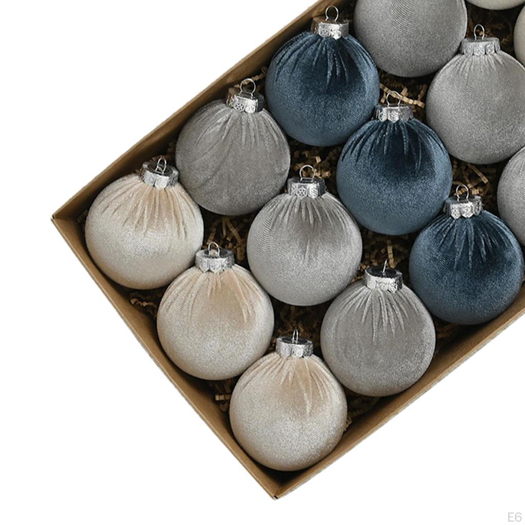 15 Pieces Christmas Ball Ornaments Xmas Decor 8cm Decorative Hanging Baubles for Yard Celebration